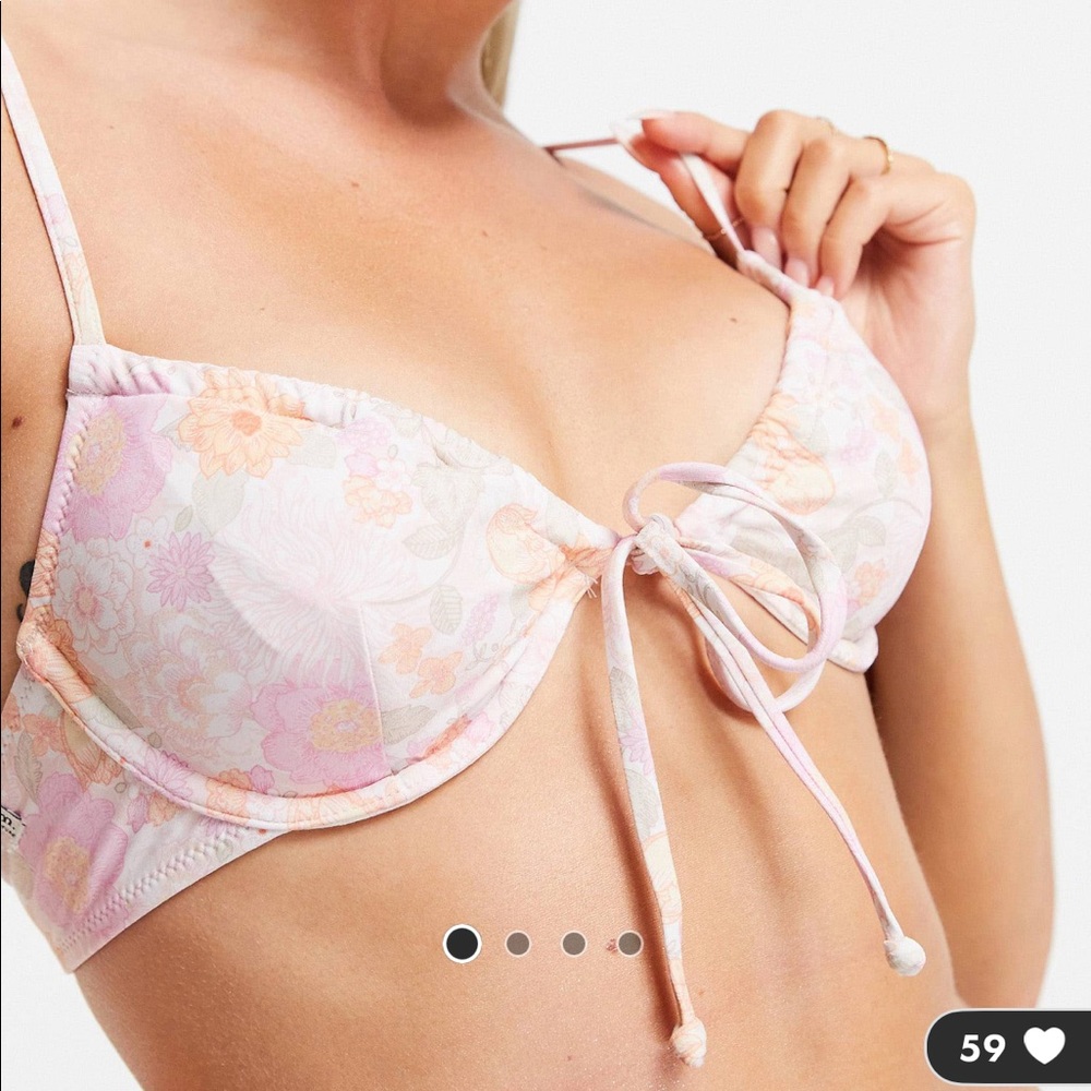 Rhythm floral bikini top and bottom.